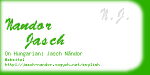 nandor jasch business card